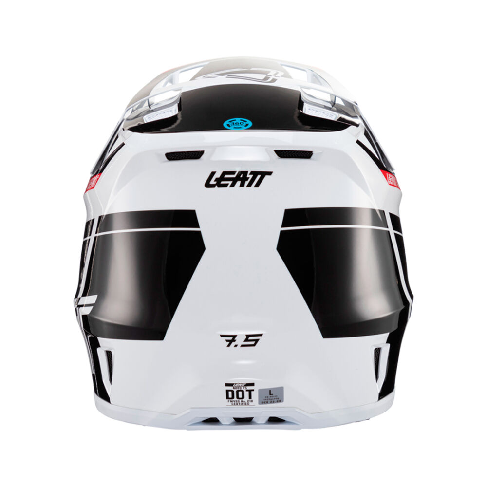 Kit Leatt Casco Con Antiparra Moto 7.5 V24 Negro Blanco S image number 4.0