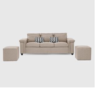 Sof&aacute; Mons Sicilia / 3 Cuerpos + 2 Pouf