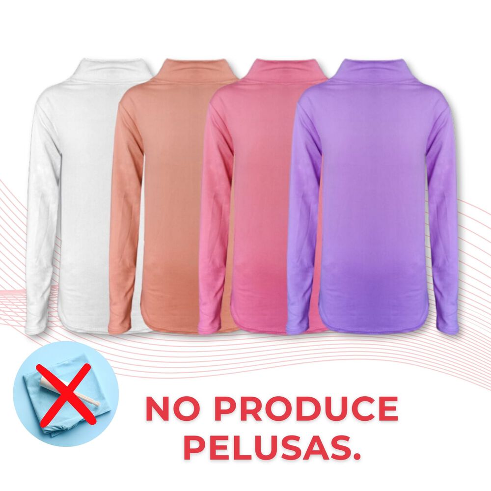 Camisetas Polera Bambú Cuello Beatle De Niña Primera Capa image number 5.0