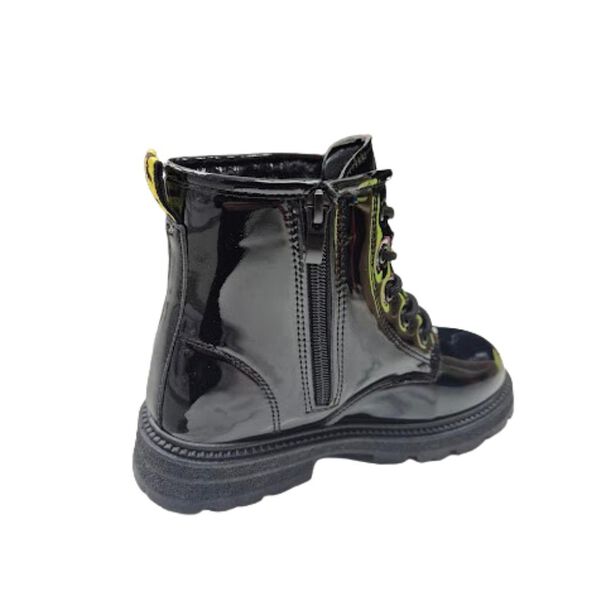 Bota De Invierno Charol Ni&ntilde;a Negro