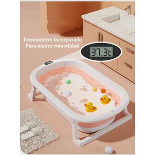Ba&ntilde;era Plegable Con Coj&iacute;n Y M&aacute;s Accesorios Rosada Lubabycas