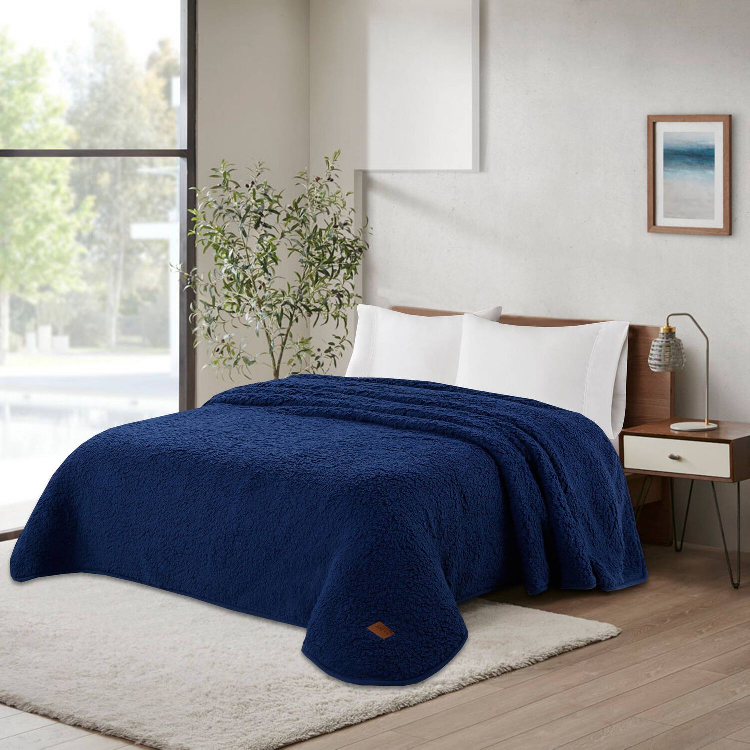 Frazada Andes Sherpa Azul 1.5 Plaza image number 0.0