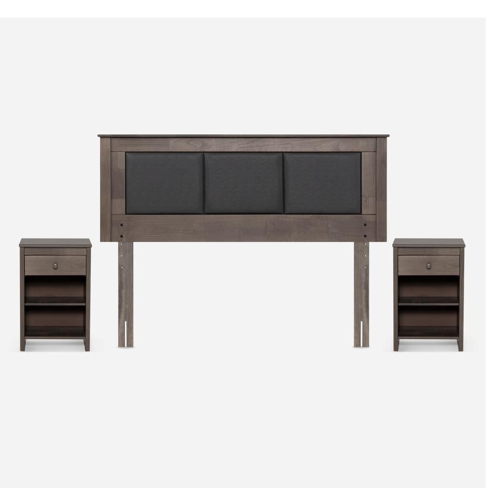 Cama Europea Rosen New Style 6 / 2 Plazas / Base Dividida  + Set Maderas Rachel Gris image number 2.0