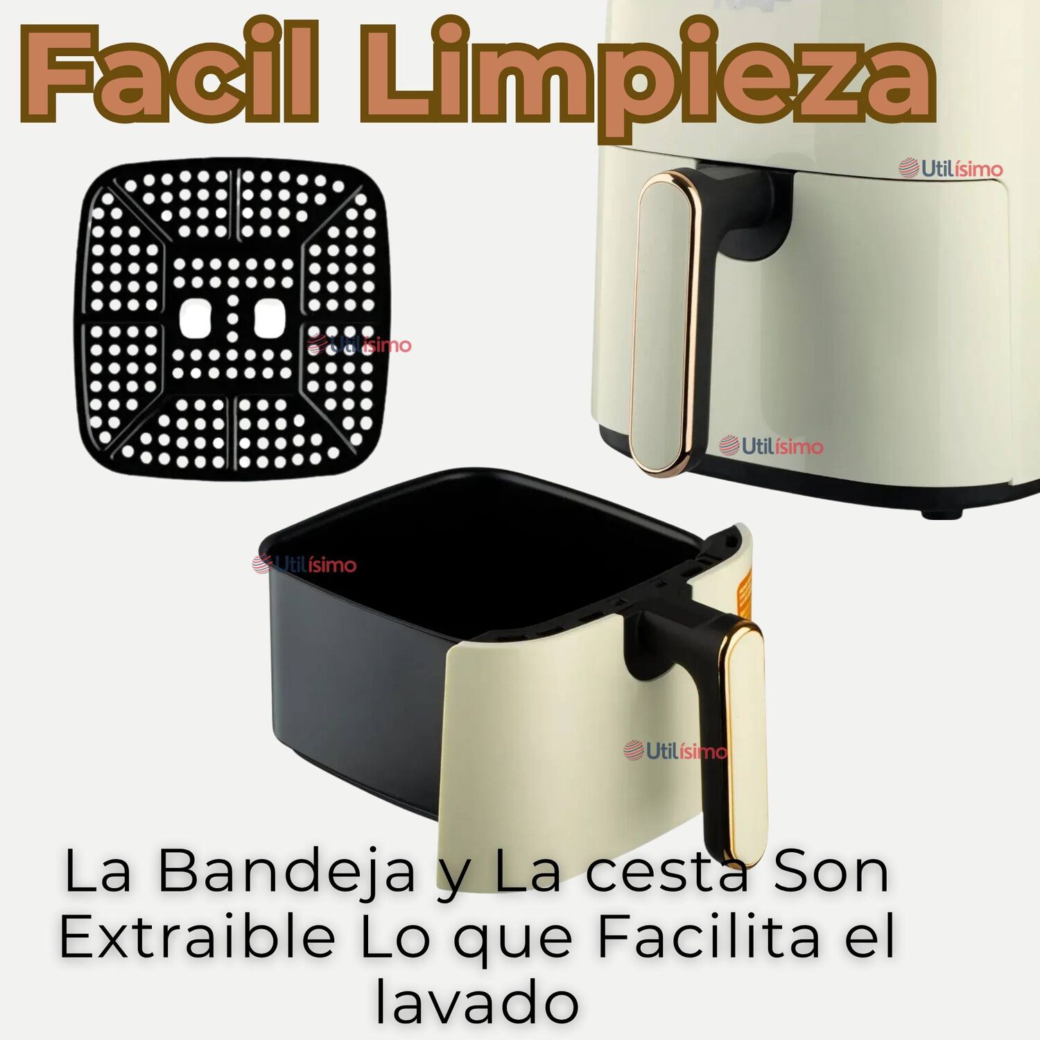 Freidora De Aire Manual Capacidad 3 Litros 1300w De Potencia image number 7.0