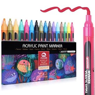 L&aacute;pices Acr&iacute;licos Marcadores 20 Colores Acrylic Paint Marker