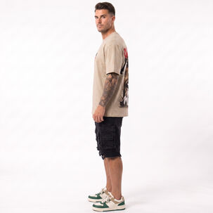 Polera Hombre Relaxed Fit Urbana Dise&ntilde;o Estampado Rappers