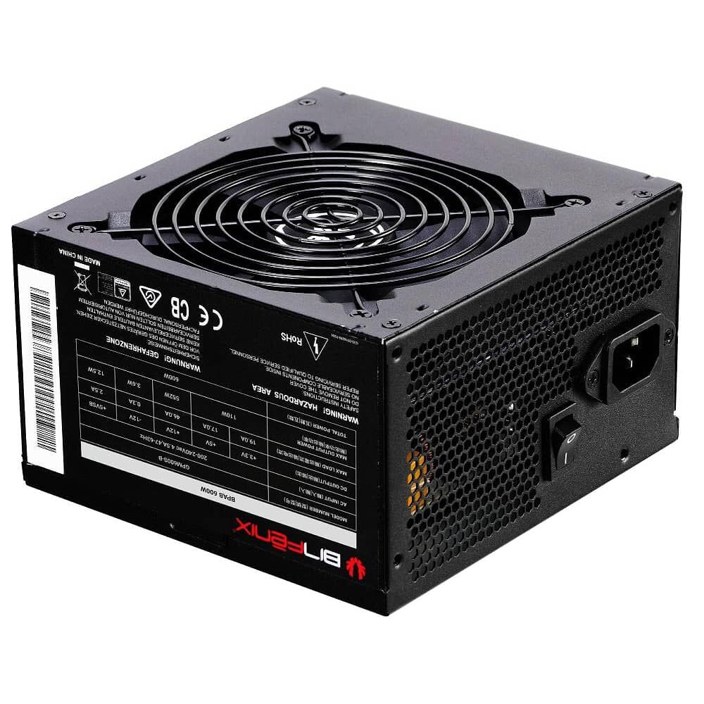 Gabinete Bitfenix/ ​​hades + Fuente De Poder 600w / 4 Ventiladores/ Negro image number 2.0