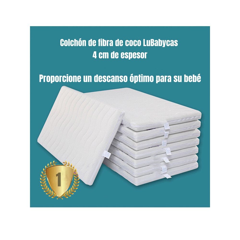 Colch&oacute;n De Coco Cuna 116x62x4cm Lubabycas image number 5.0