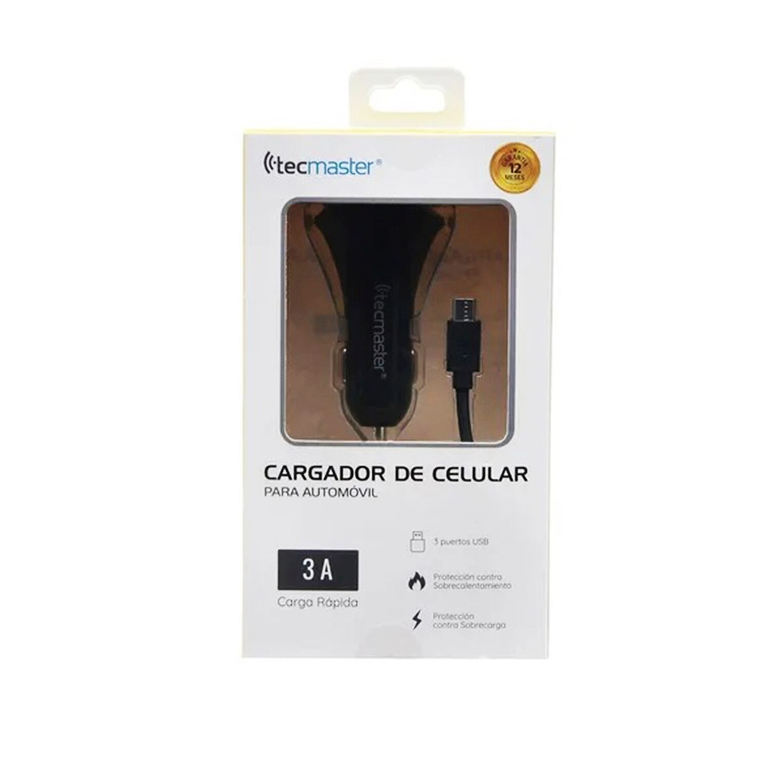 Cargador Usb Para Auto Tecmaster De 3a Con Carga Rapida 200508 image number 2.0