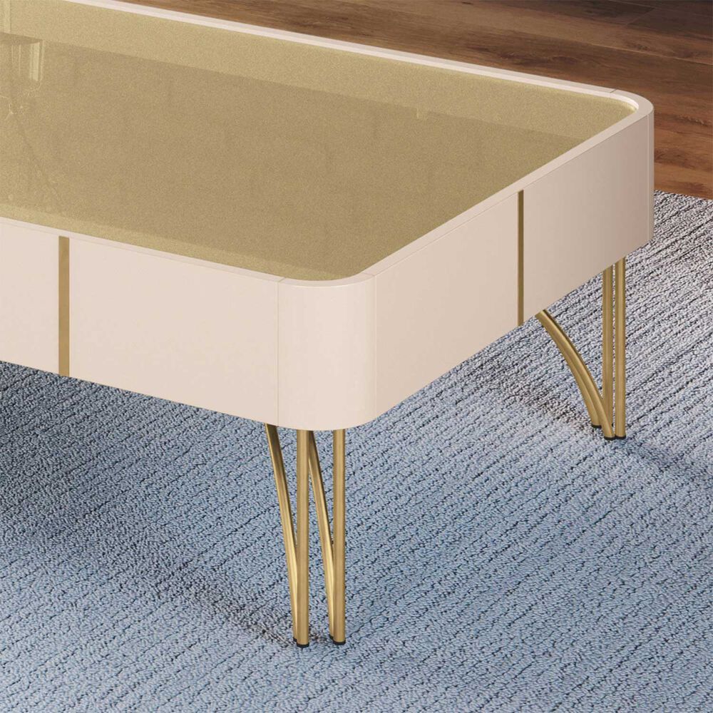 Mesa De Centro Doncella Off White Champagne image number 2.0