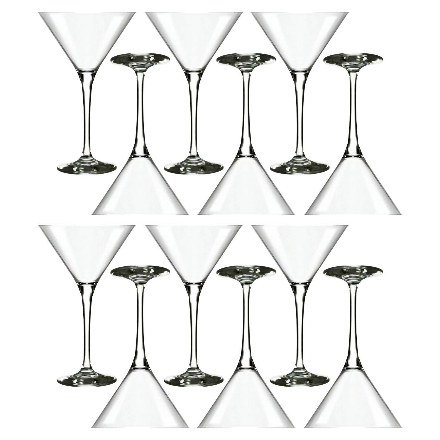 Set 12 Copas Martini Tragos Vidrio 250ml Nadir Transparente image number 0.0