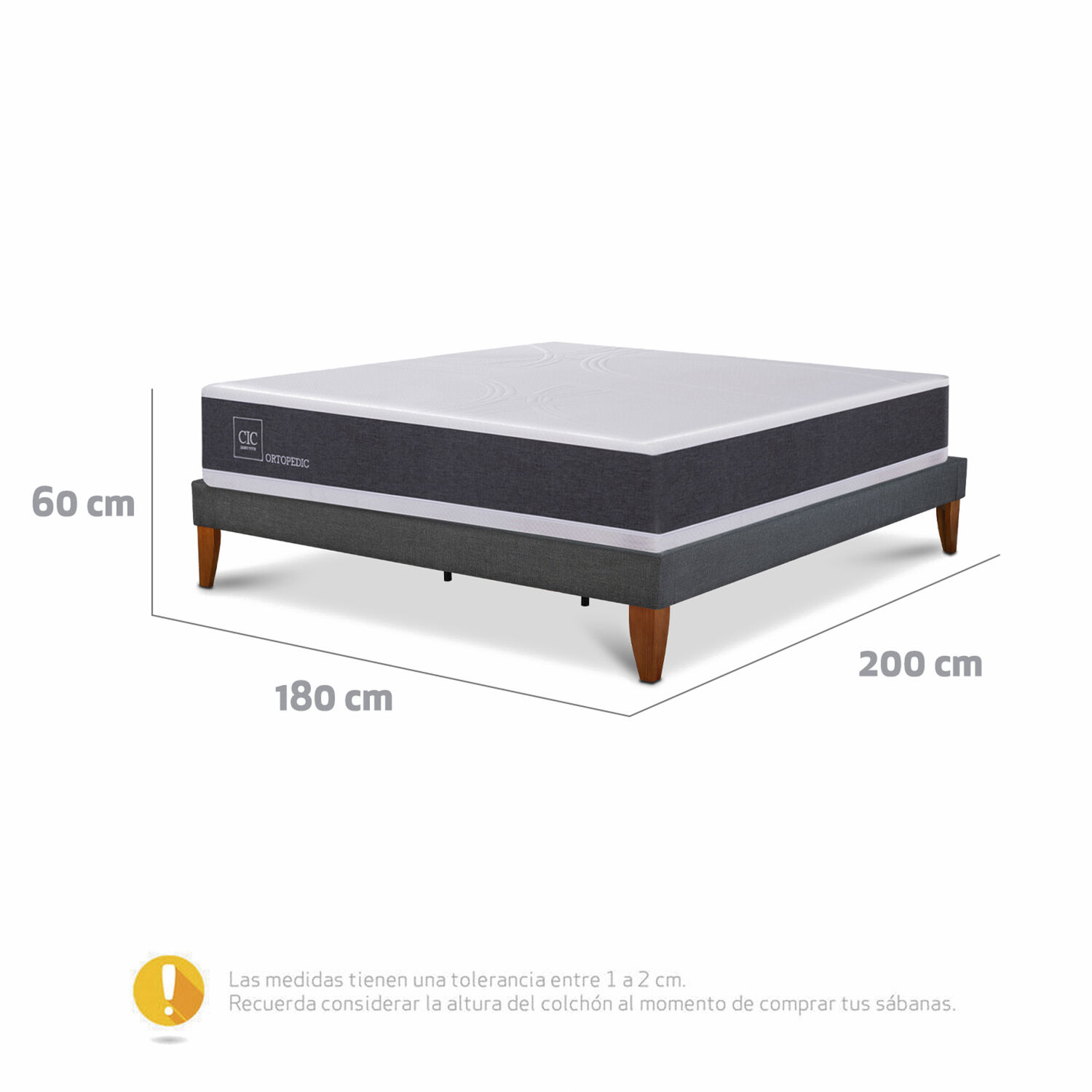 Cama Europea Cic New Ortopedic / King / Base Normal image number 2.0