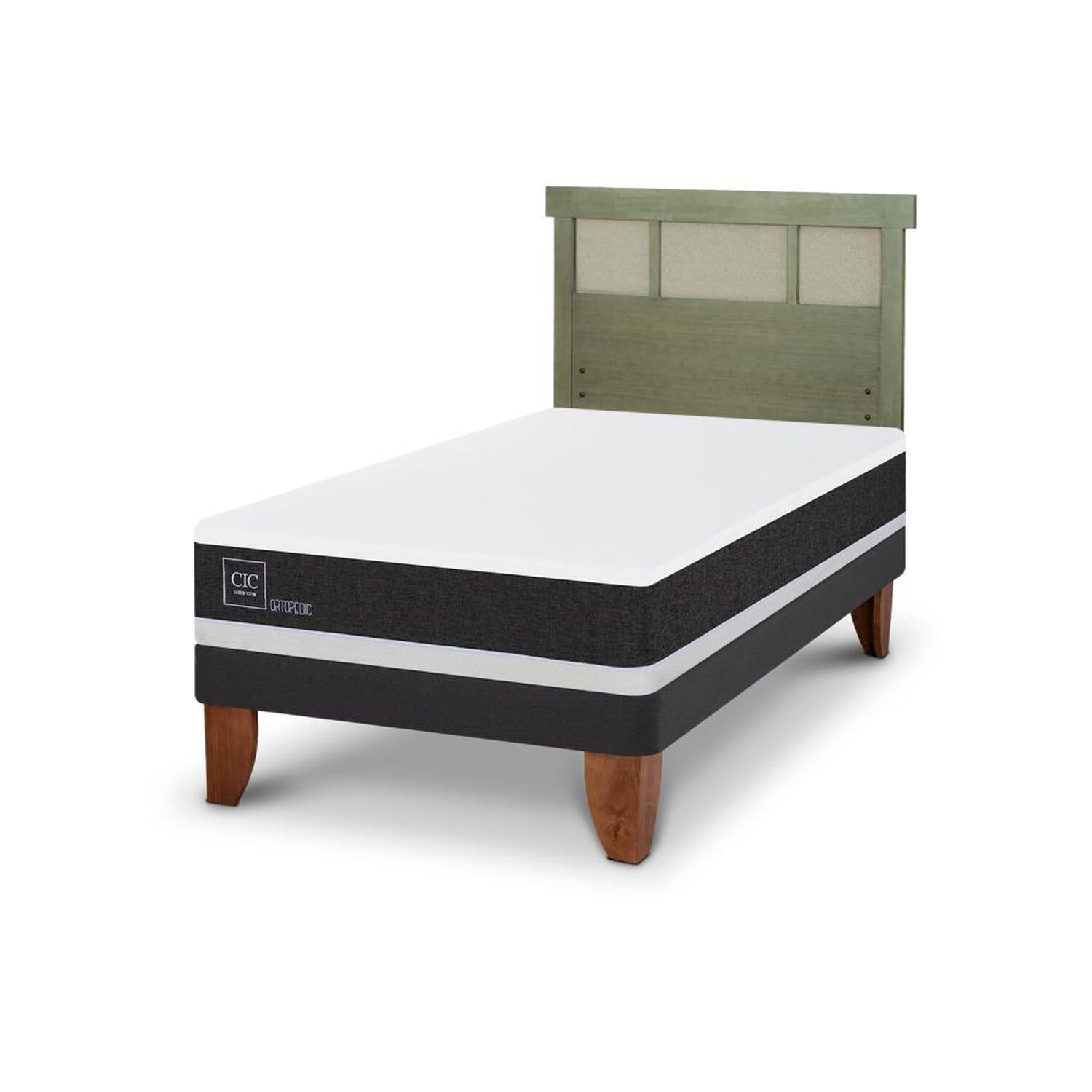 Cama Europea Cic Ortopedic / 1.5 Plazas / Base Normal + Respaldo image number 5.0