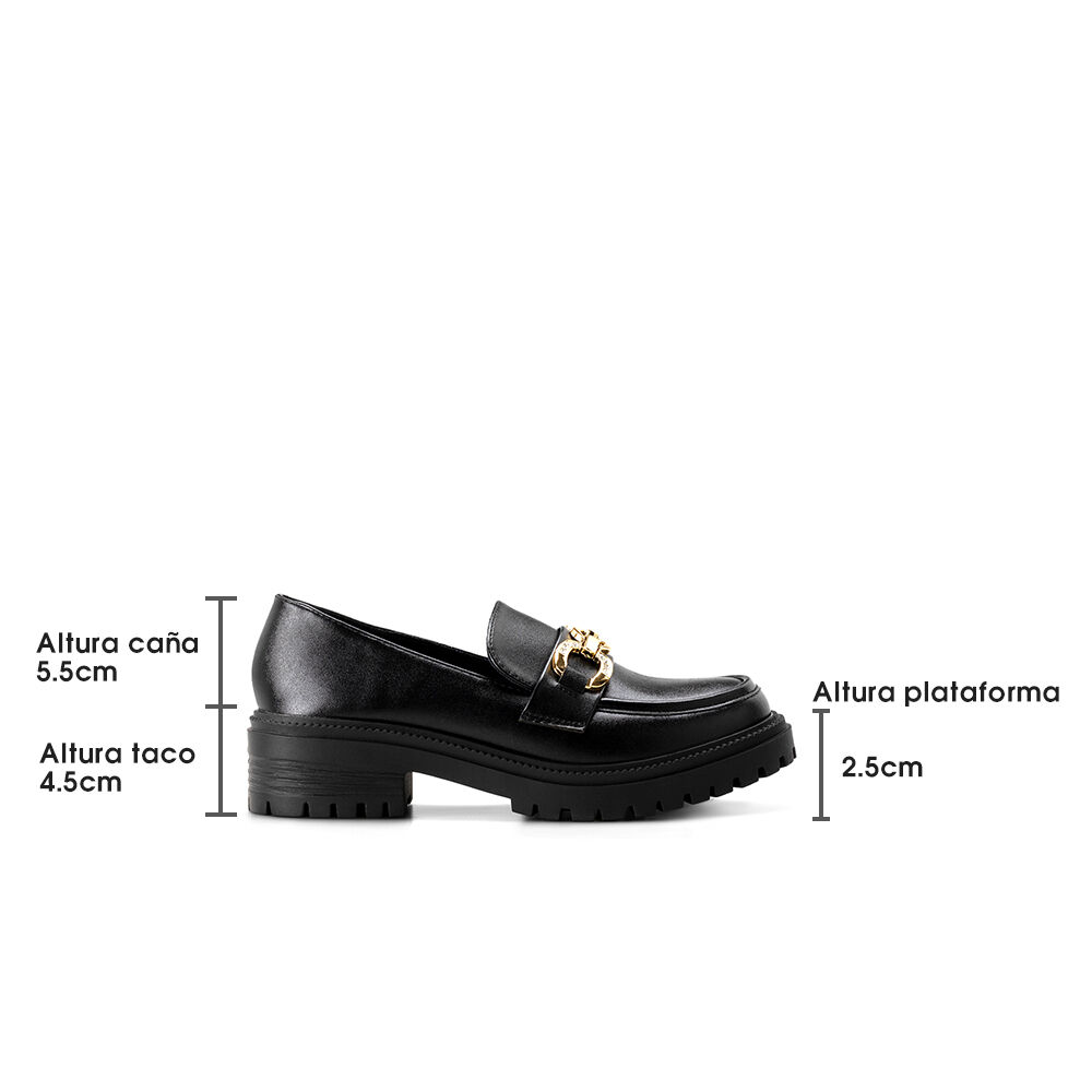 Zapato Taco Casual Eco Cuero Mujer Negro Weide Jn20 image number 5.0