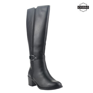Bota De Cuero Chalada Mujer Palena-1 Negro Casual
