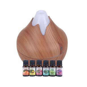 Pack Humidificador Forma Volcan + 6 Esencias Aromaticas