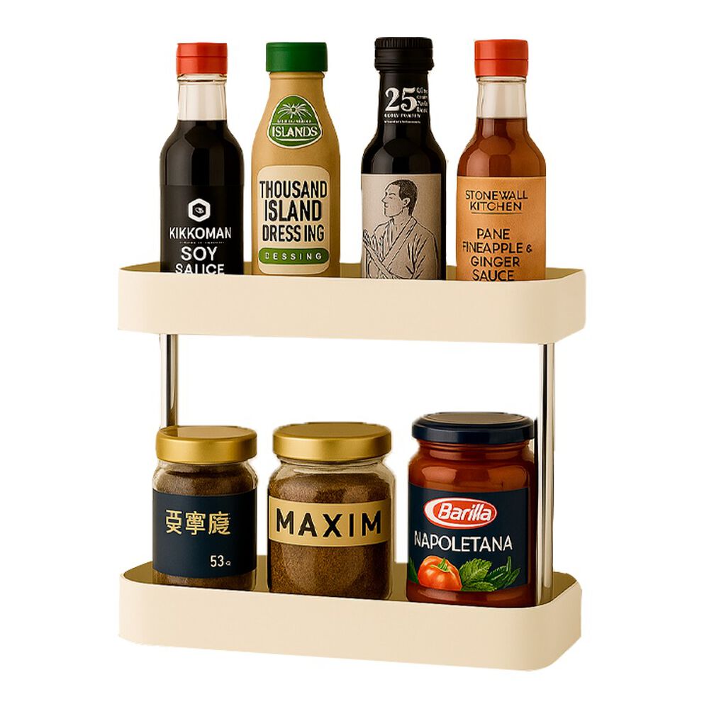 Estante De Almacenamiento Multifuncional 2 Niveles Blanco image number 0.0