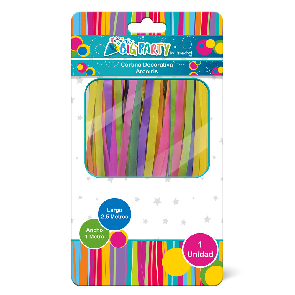 Cortina Arco&iacute;ris 2,5 Metros Big Party image number 0.0