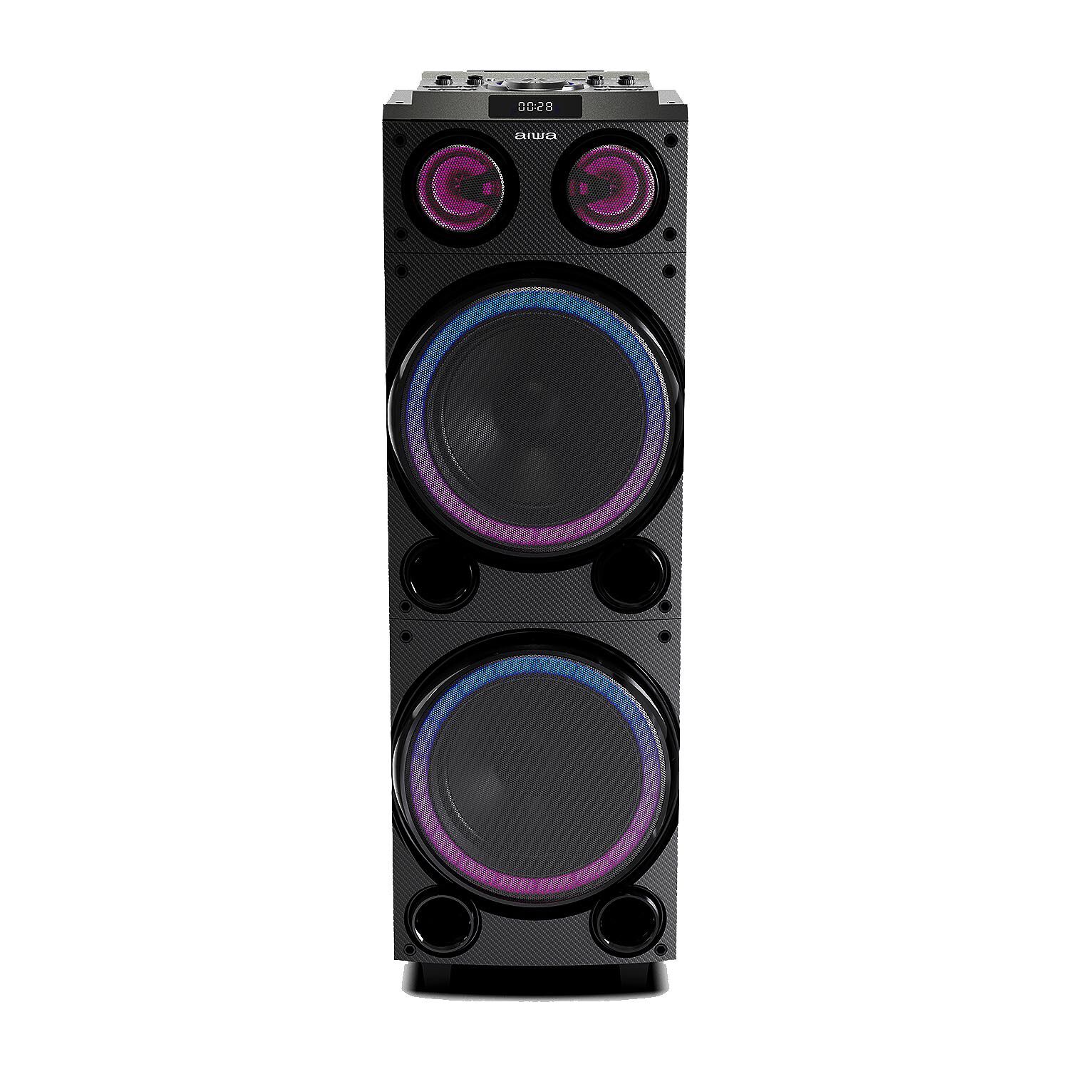 Parlante Karaoke Bluetooth Radio Fm Aiwa 50w X2 Aw-poc14 image number 0.0