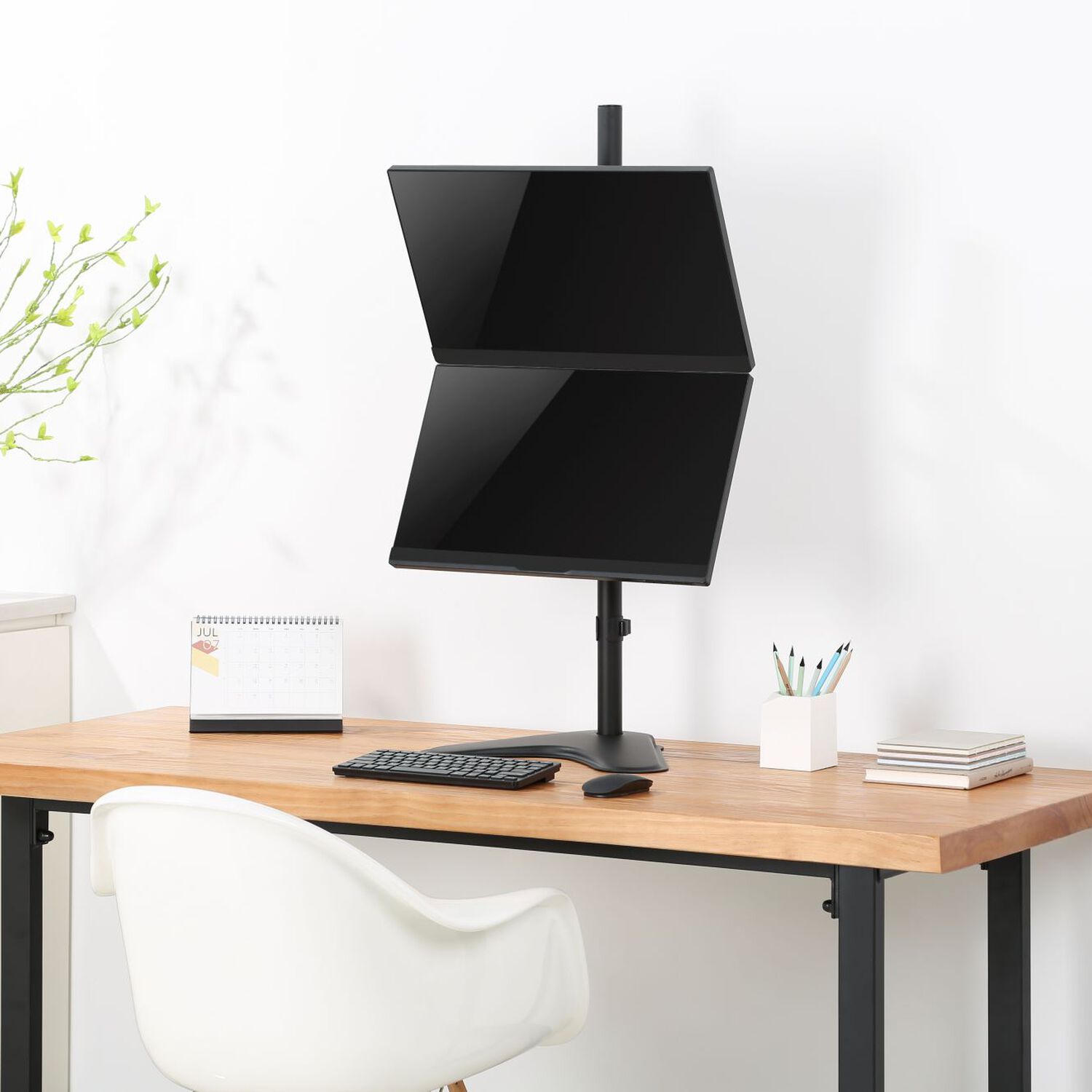 Soporte Con Base Vertical Para 2 Monitores 13" ~ 32" 16kg Sbrm722 Brasforma image number 6.0
