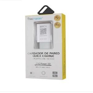 Cargadorde Pared Rápida Quick Charge Color Tecmaster B12