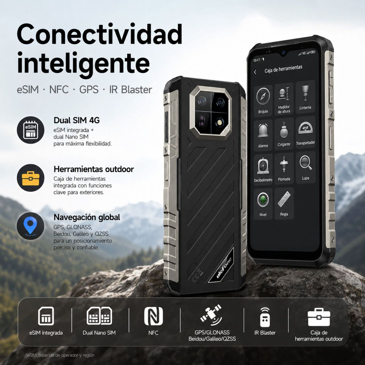 Ulefone Armor 22 Pro Esim Celular Rugged 8gb 128gb Delgado image number 2.0