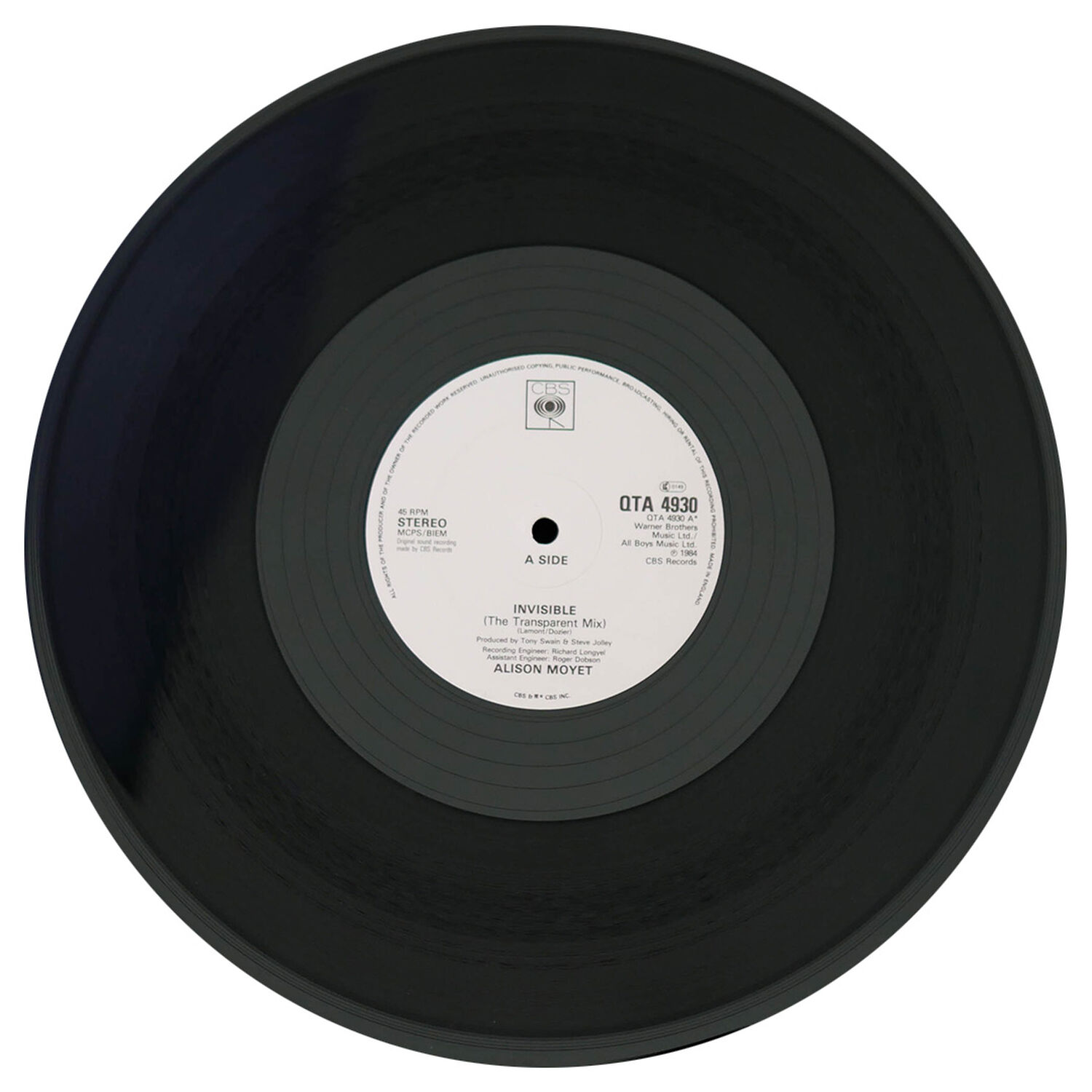 Alison Moyet - Invisible (transparent Mix) | 12" Maxi Single Usado image number 2.0