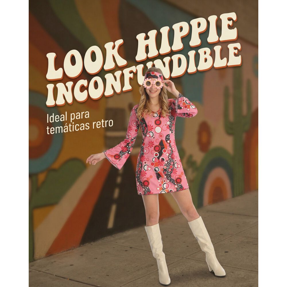 Disfraz Completo Mujer Onda Disco Retro Fiesta Tem&aacute;tica A&ntilde;os 80 Traje Halloween Adulto Mujer image number 16.0