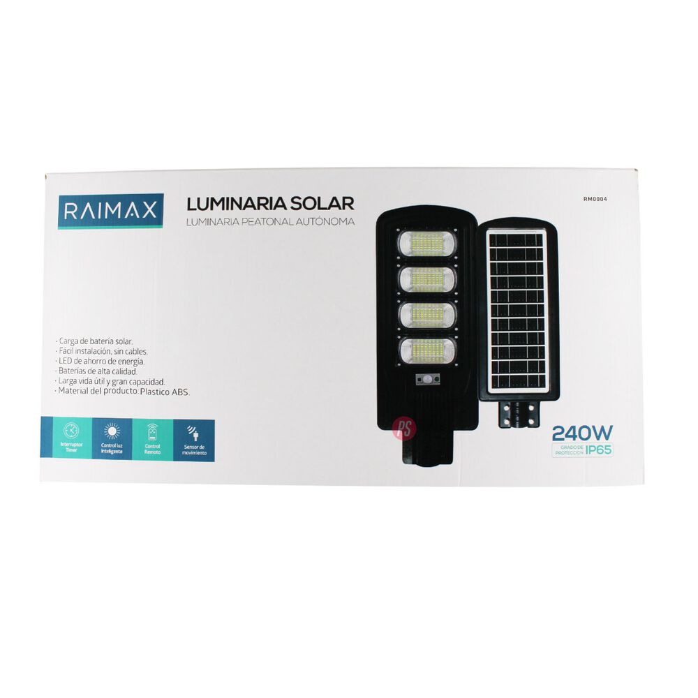 Foco Solar 240w Raimax Led Ip65 Sensor Y Control - Ps image number 3.0