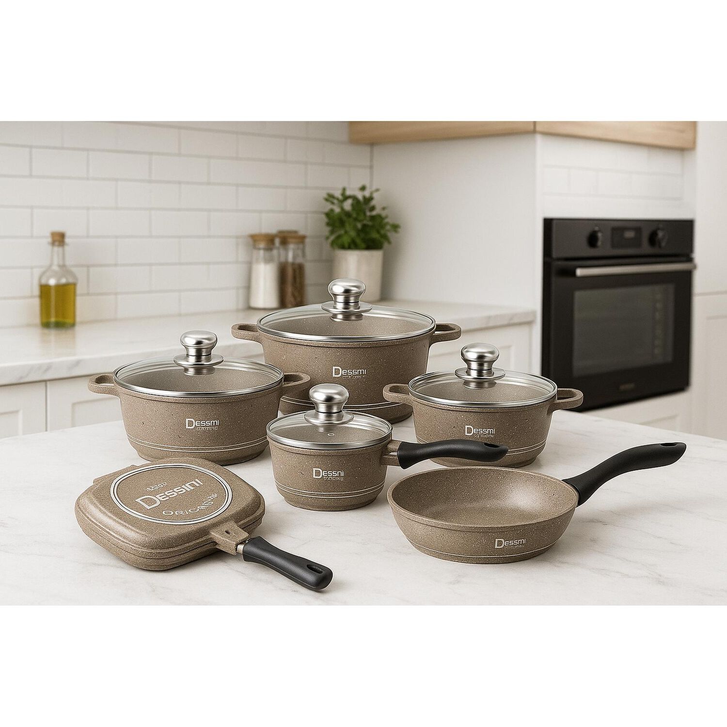 Juego De Ollas Granito 23 Piezas Beige - Tyk Hogar image number 4.0