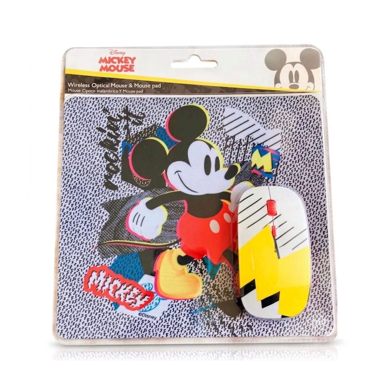 Kit Mouse Inal&aacute;mbrico + Mousepad Disney Mickey Dise&ntilde;o Divertido Y Conexi&oacute;n Sin Cables image number 4.0