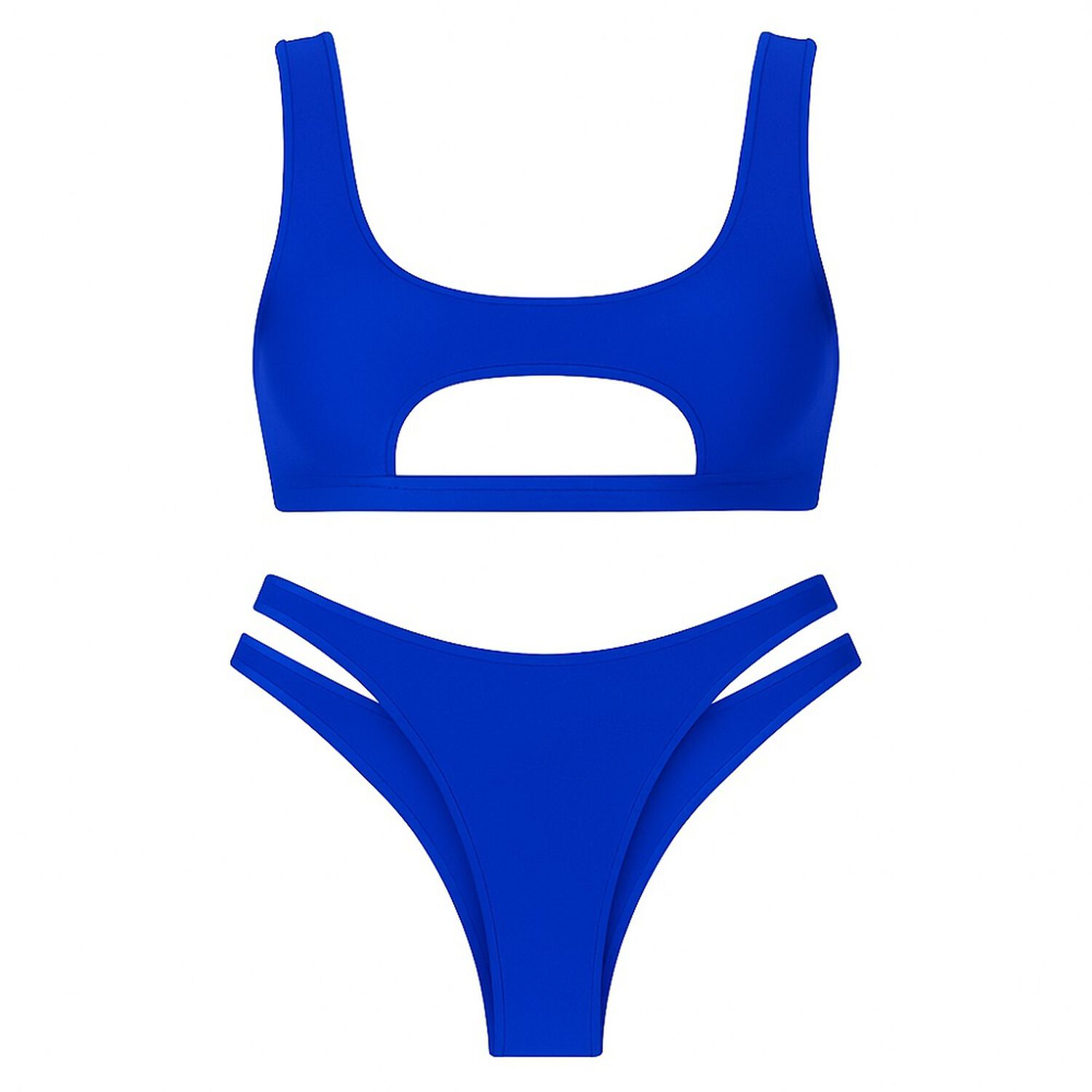 Traje De Ba&ntilde;o Bikini Corte Alto Ahuecado Sexy 2 Piezas 2022 image number 12.0