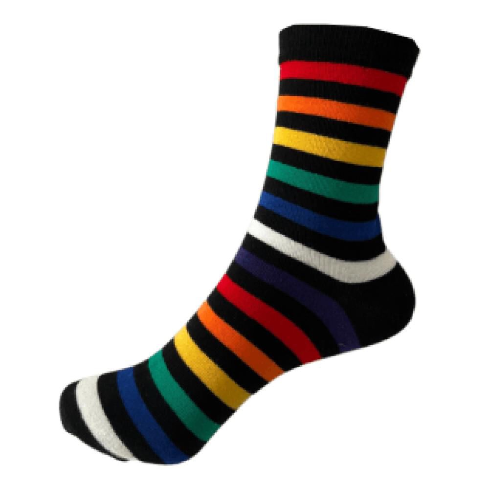Calcetines Bacanes Arcoiris Negro image number 0.0