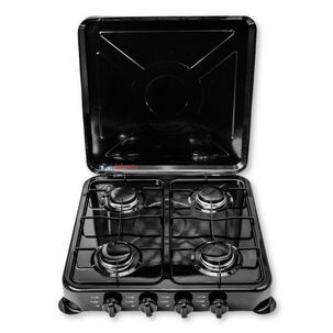 Cocina Encimera A Gas Licuado 4 Platos Negra