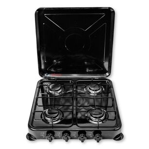 Cocina Encimera A Gas Licuado 4 Platos Negra