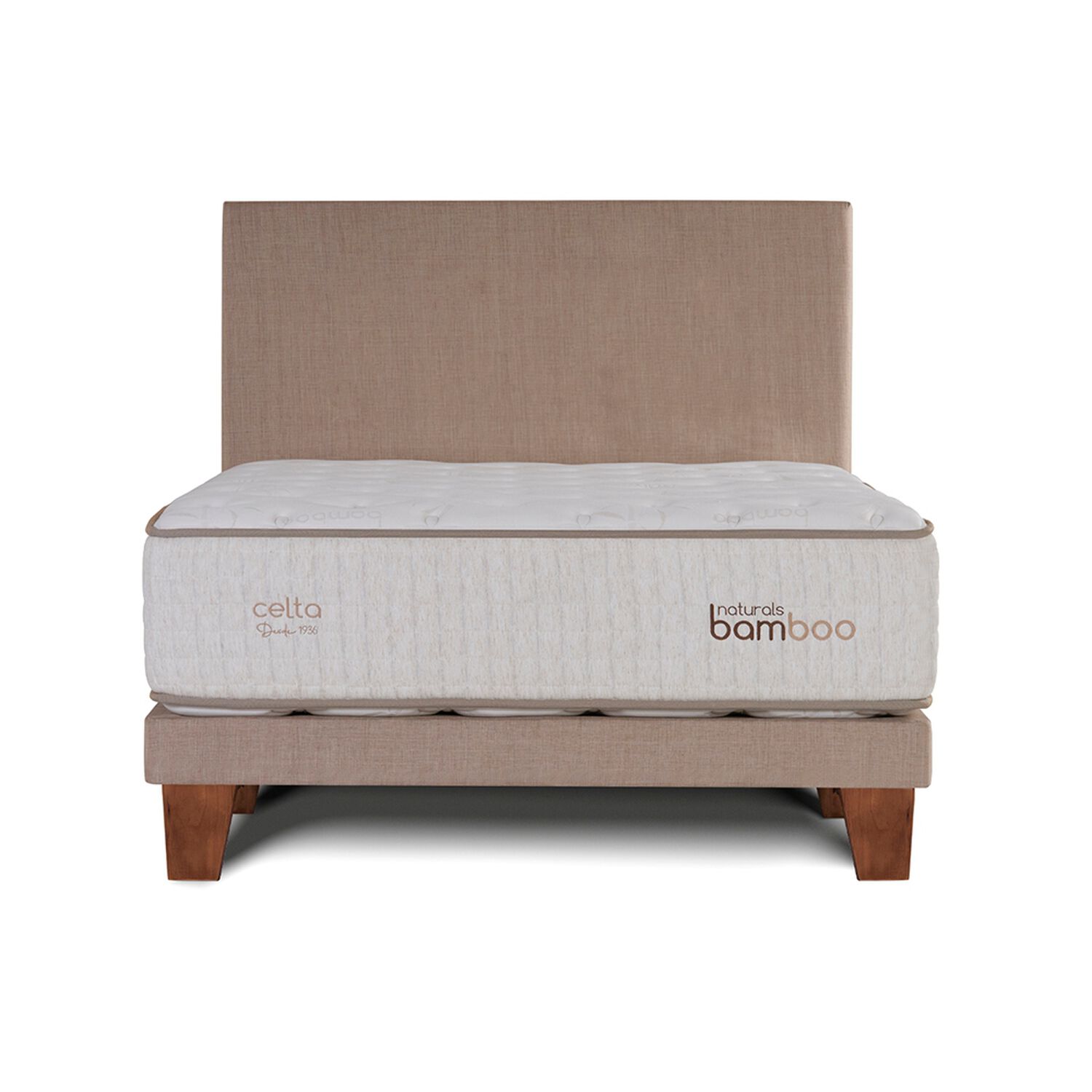 Cama Europea Celta Natural Bamboo / Super King / Base Dividida + Respaldo image number 1.0