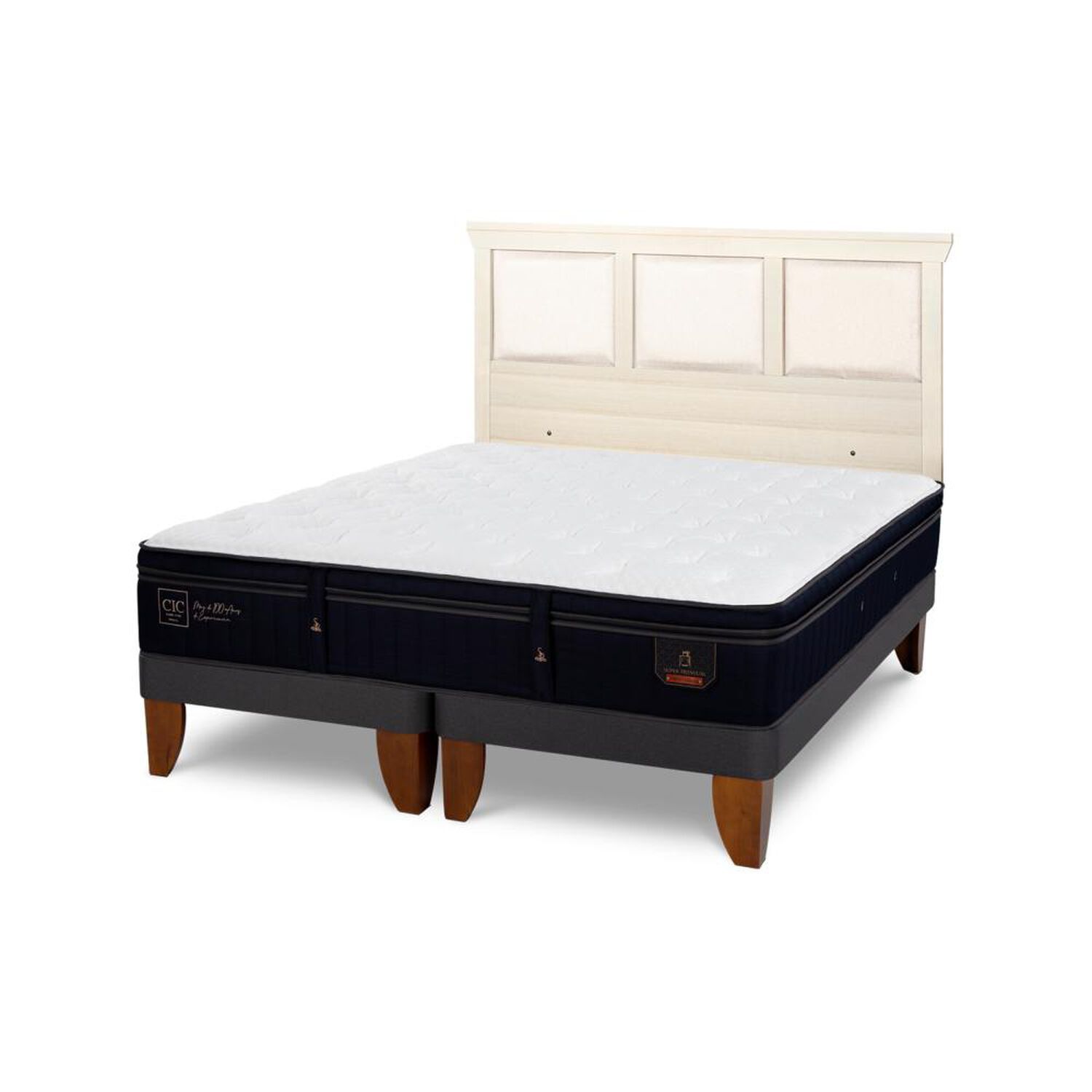 Cama Europea Cic Linea Premium / King / Base Dividida + Respaldo image number 5.0