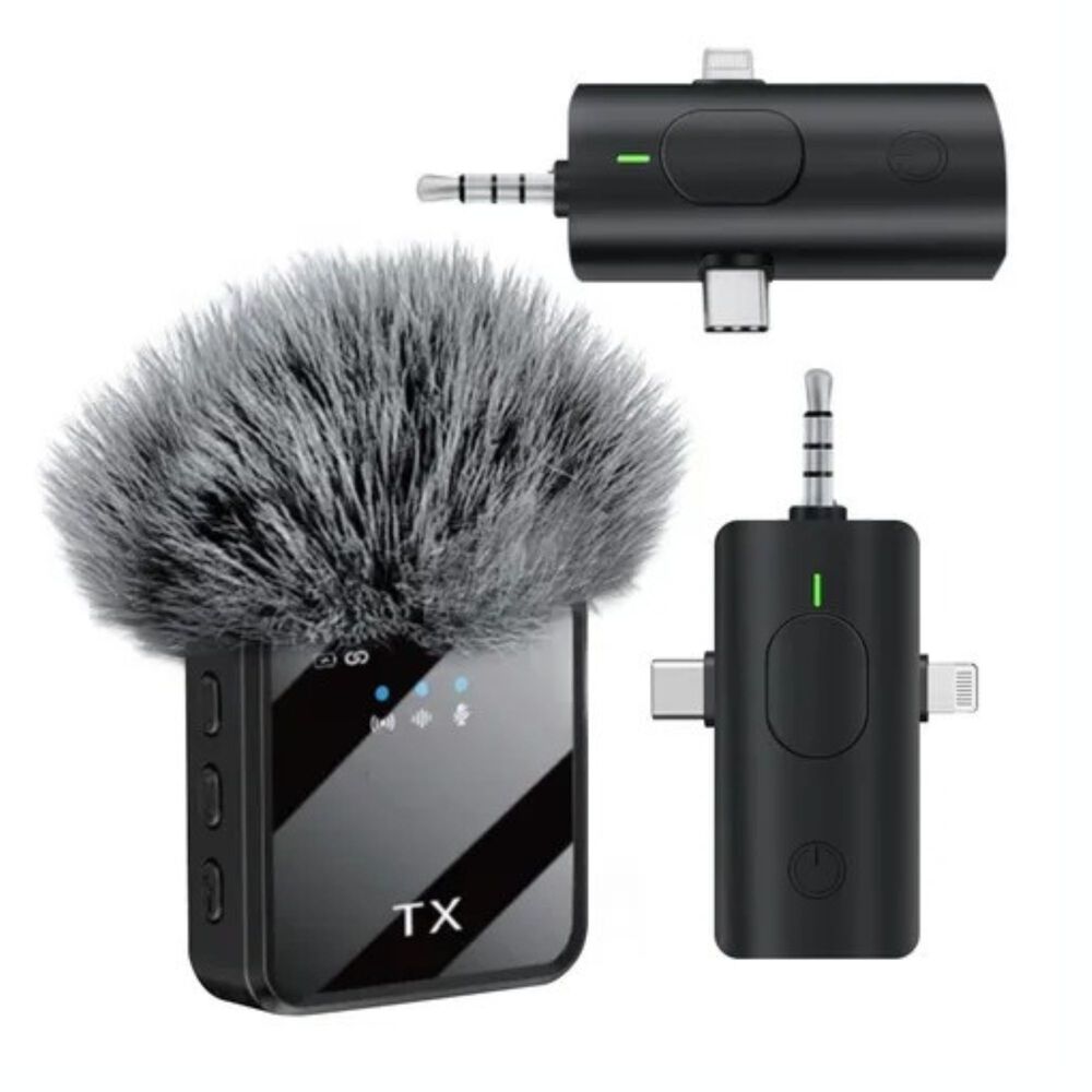 Micr&oacute;fono Inal&aacute;mbrico F11 3x1 Para Iphone Android Auxiliar3.5 image number 2.0