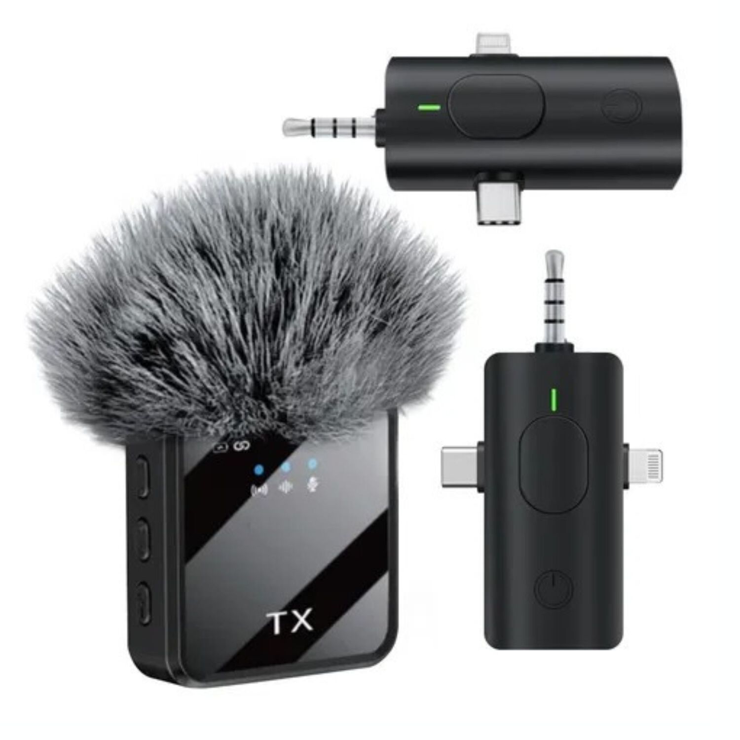 Micr&oacute;fono Inal&aacute;mbrico F11 3x1 Para Iphone Android Auxiliar3.5 image number 2.0