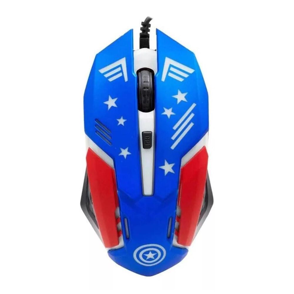 Kit Gamer Teclado Mouse Audifonos Capitan America Infantil image number 2.0