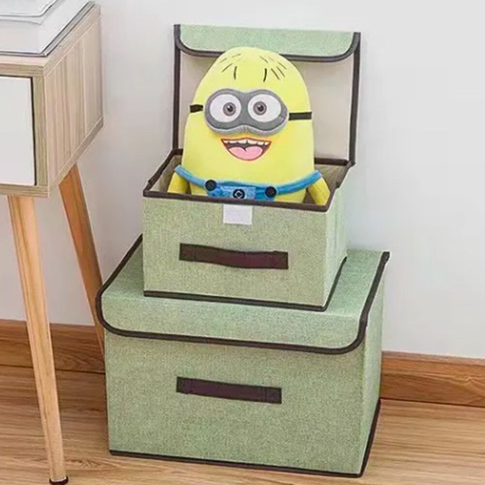 4 Unidades Cajas Organizadoras De Tela Plegables Con Tapas image number 3.0