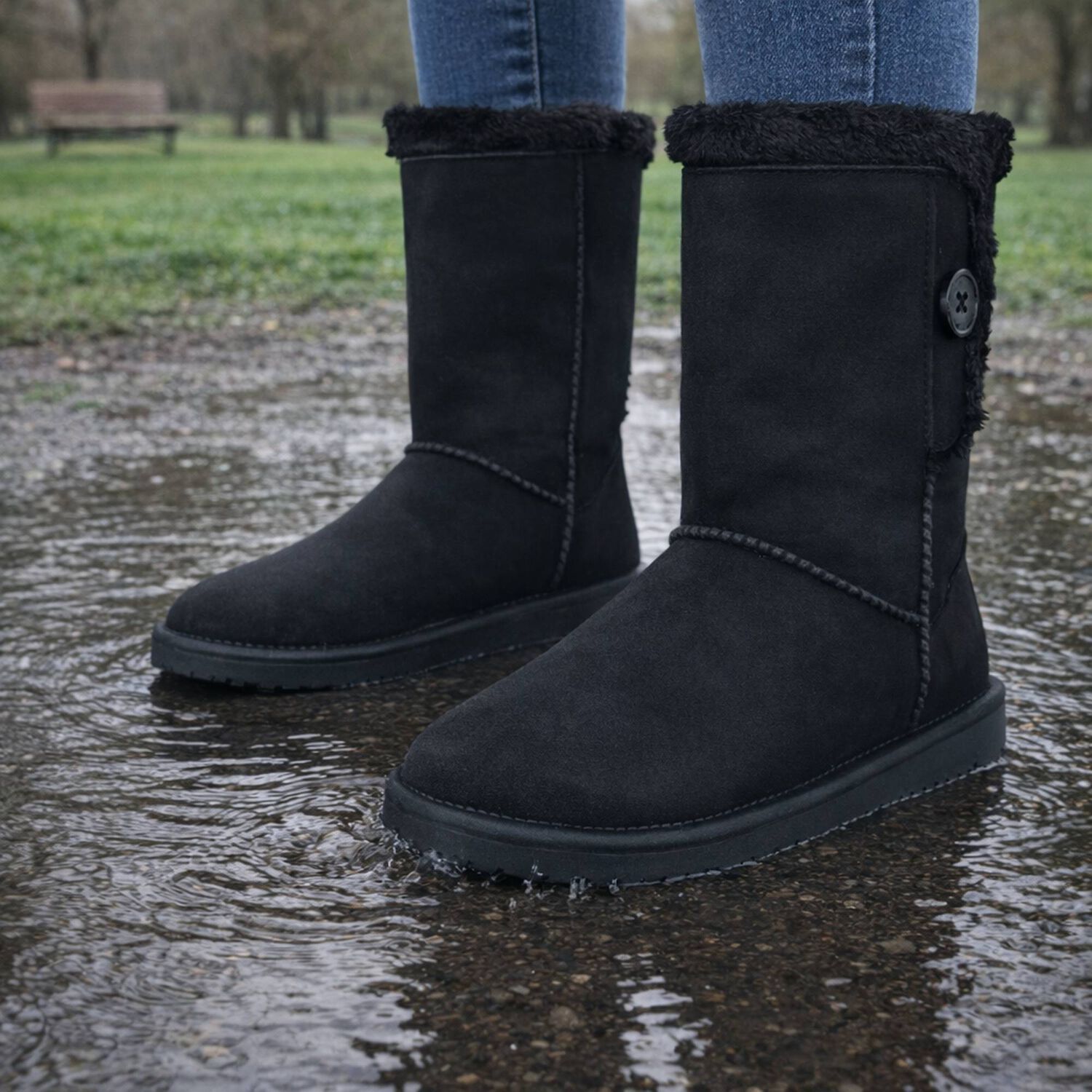Bota Waterproof Parc Negro Alquimia image number 4.0
