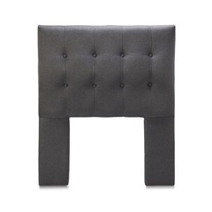 Respaldo Sevilla Con Patas Tela 1,5 Plazas Gris Oscuro