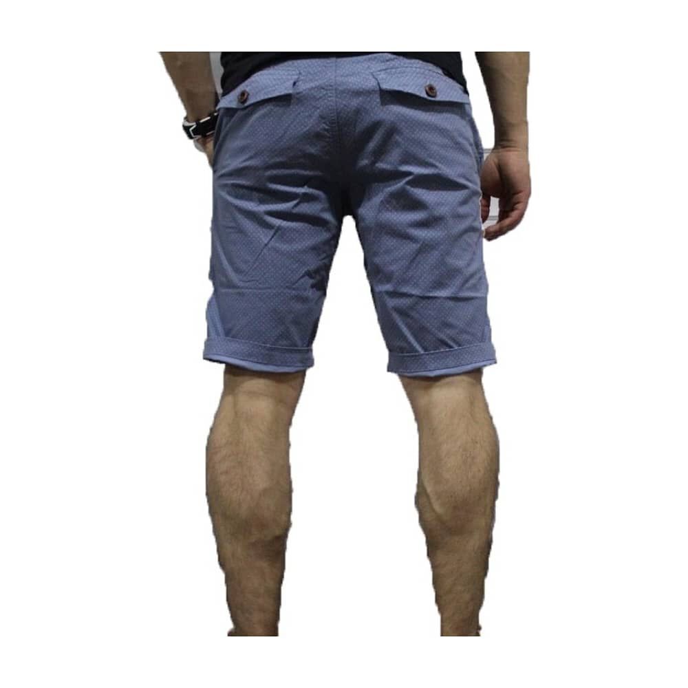 Bermuda Elasticada Slim Fit Celeste Con Dise&ntilde;o image number 2.0