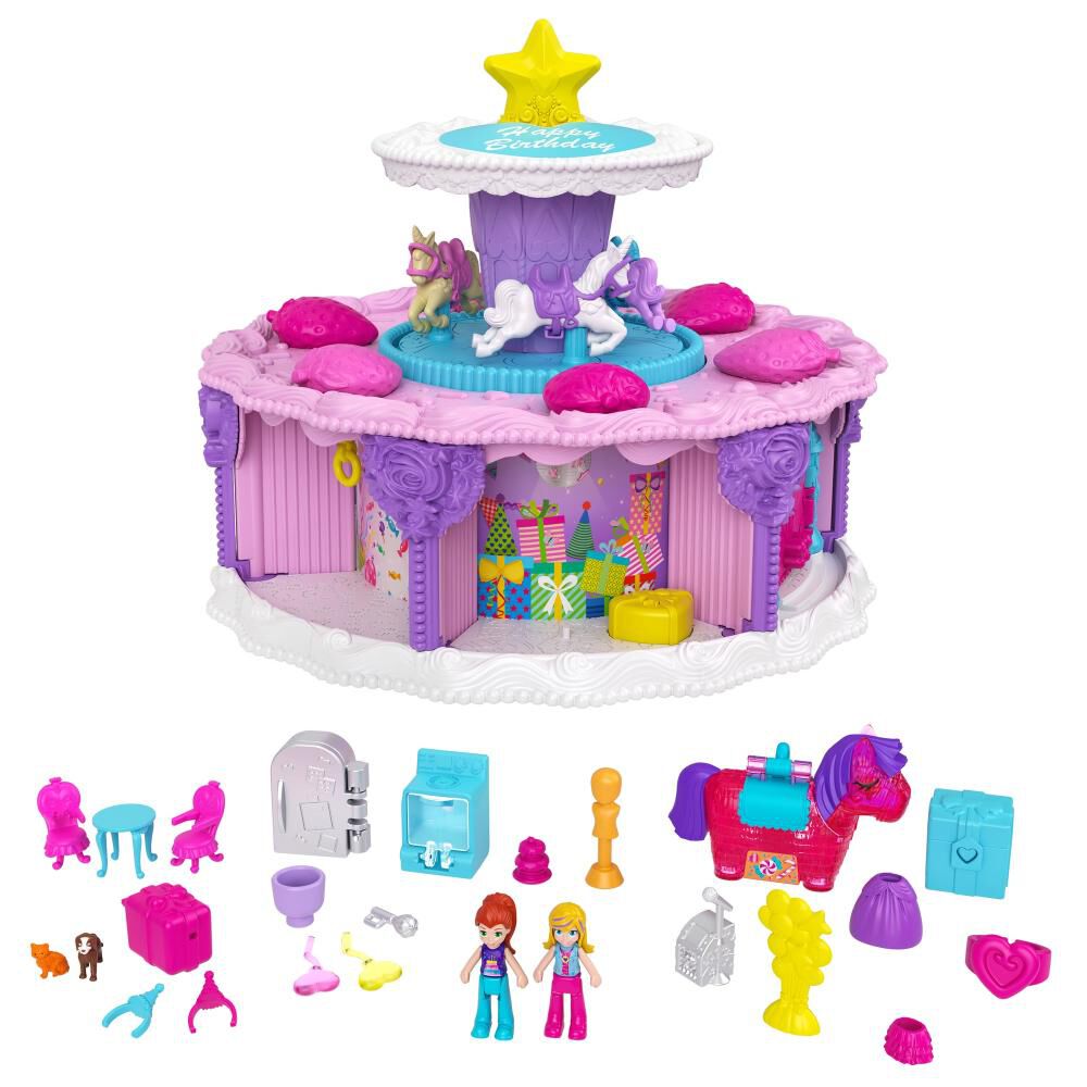 Muñeca Polly Pocket Pastel De Cumpleaños Sorpresa image number 1.0
