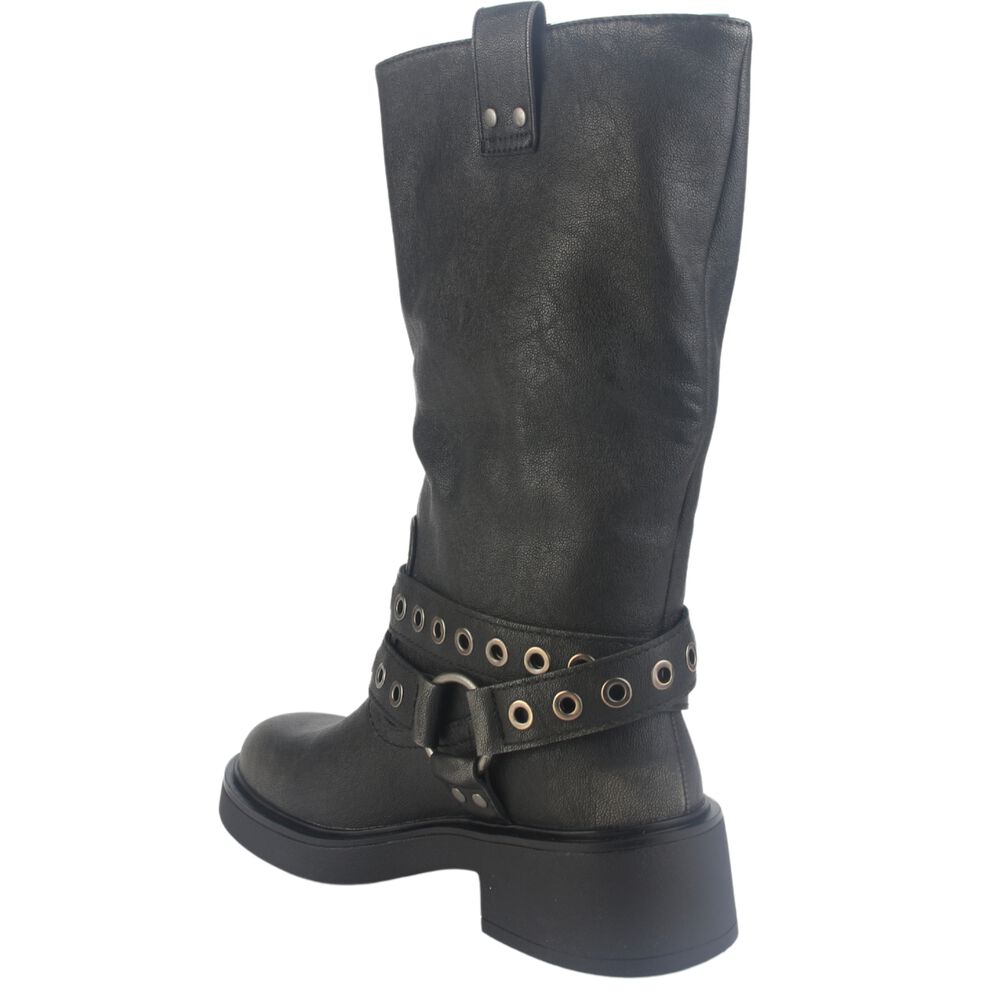 Botin Chalada Mujer Biker-6 Negro Casual image number 3.0