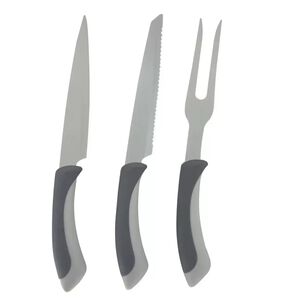 Pack X 3 Set Parrillero 2 Cuchillos Y Tenedor 25 Cm