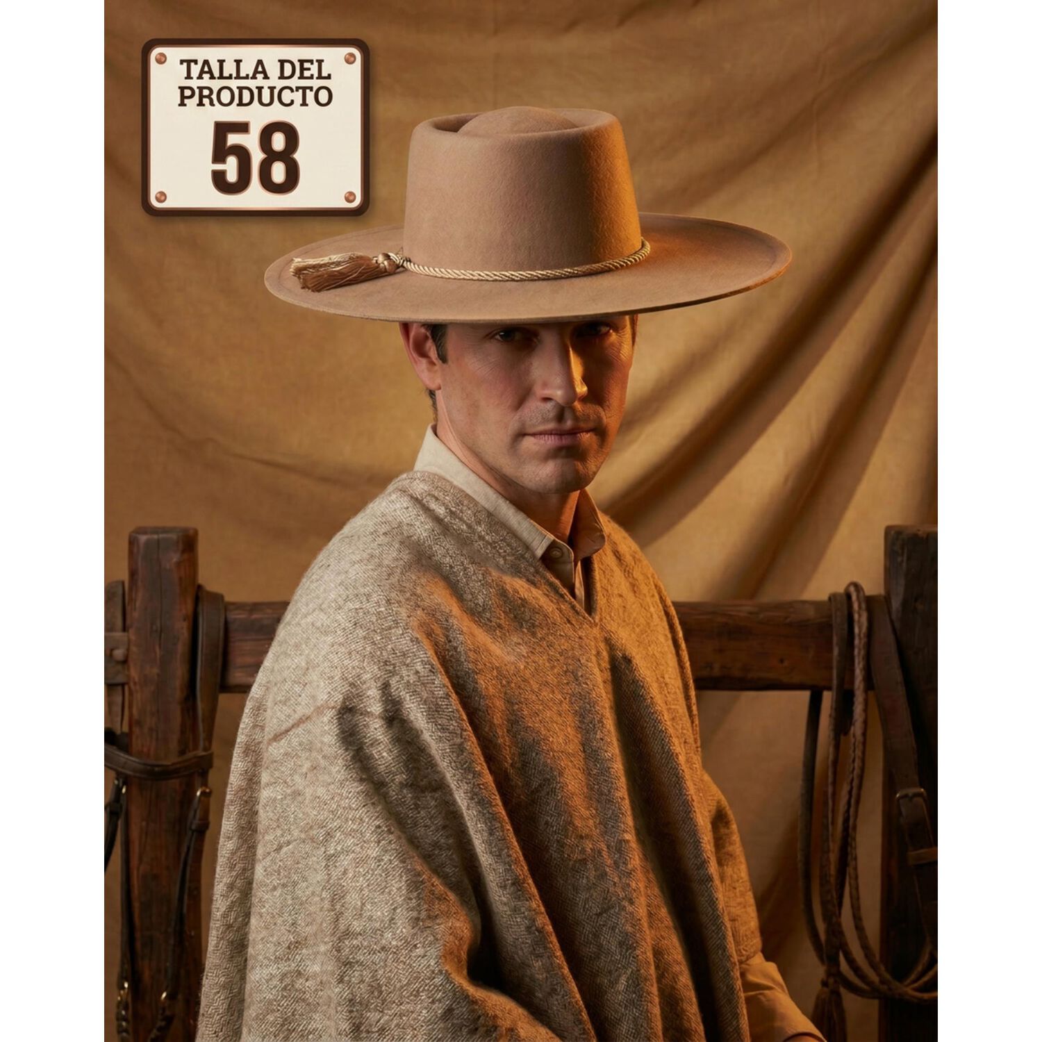 Sombrero Huaso Elegante Adulto Fiestas Patrias image number 9.0