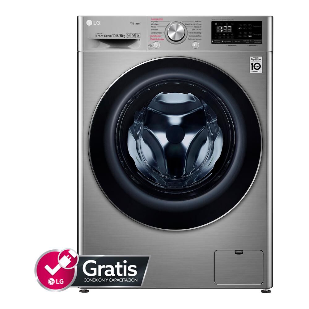 Lavadora Secadora LG Inteligencia Artificial Direct Drive Wd10vvc4s6c 10.5  Kg / 6 Kg en Oferta | Hites.com