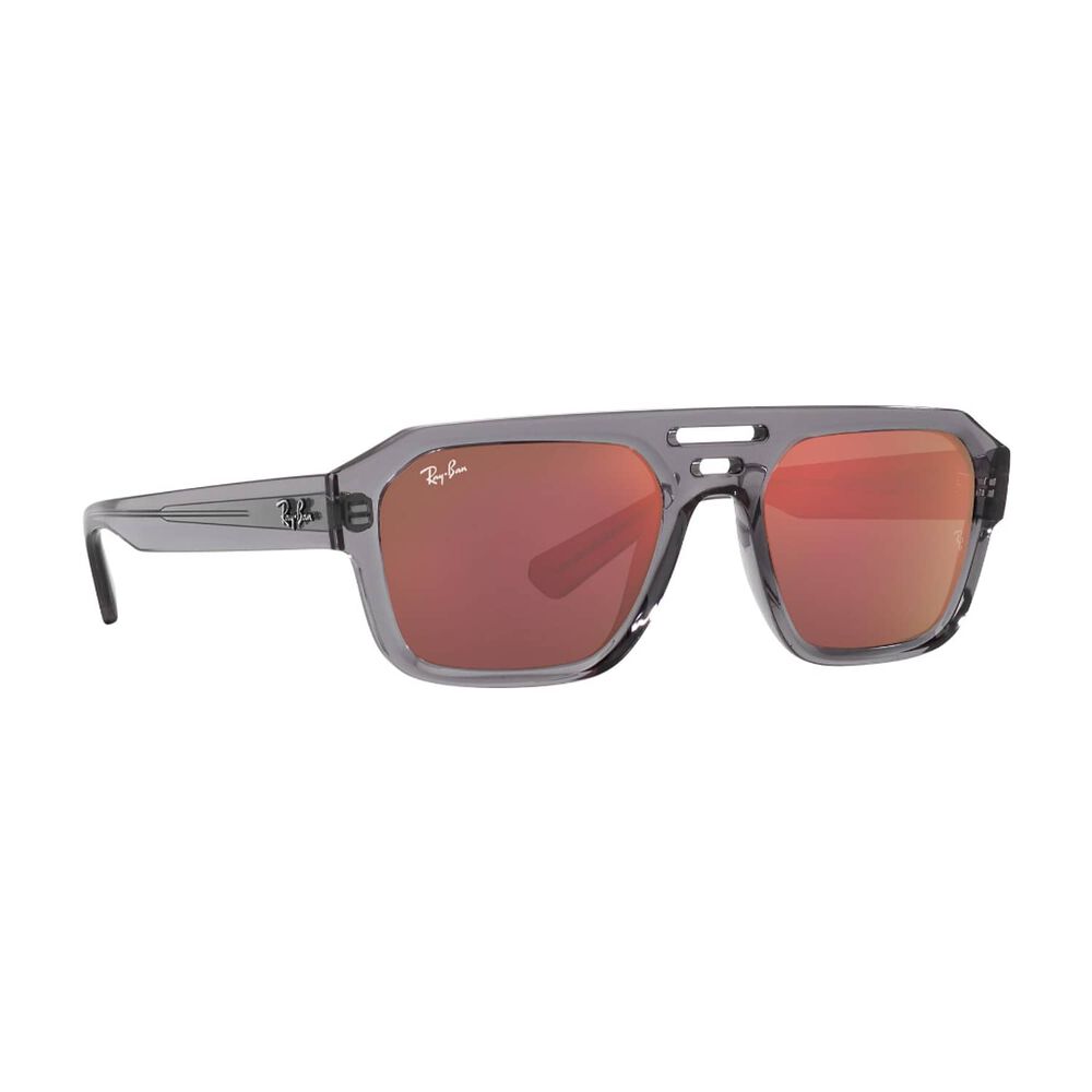 Lentes De Sol Corrigan Transparent Gray Espejados Bio-based Sustentable Ray-ban image number 11.0